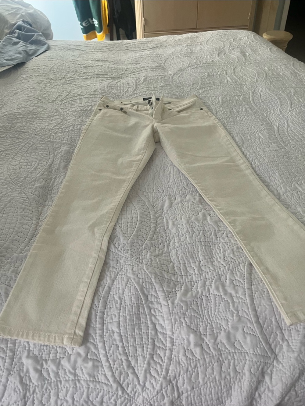 Banana Republic Cream Skinny Jeans